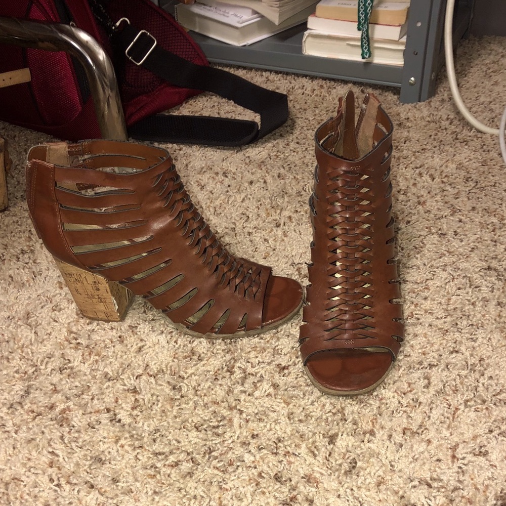 Tan booties